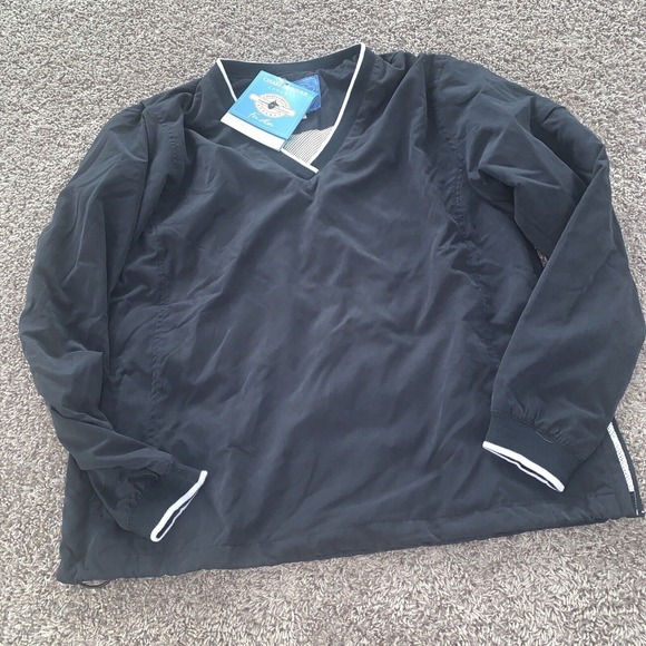 Charles River For‎ Her Size Large Legend Windshirt Jacket Blue Pullover V Neck - Picture 1 of 9